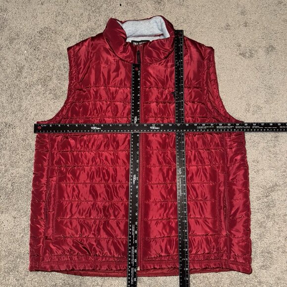True Religion Red Dalia Full Zip Puffer Vest Embroidered logo Men’s Size XL - Picture 2 of 5